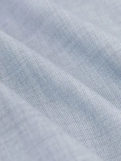 New Reiss Soft Blue Belmont Db Double-Breasted Textured Suit Blazer With Wool Slim-Fit