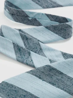 Online Reiss Soft Blue Ercole Silk-Blend Textured Stripe Tie