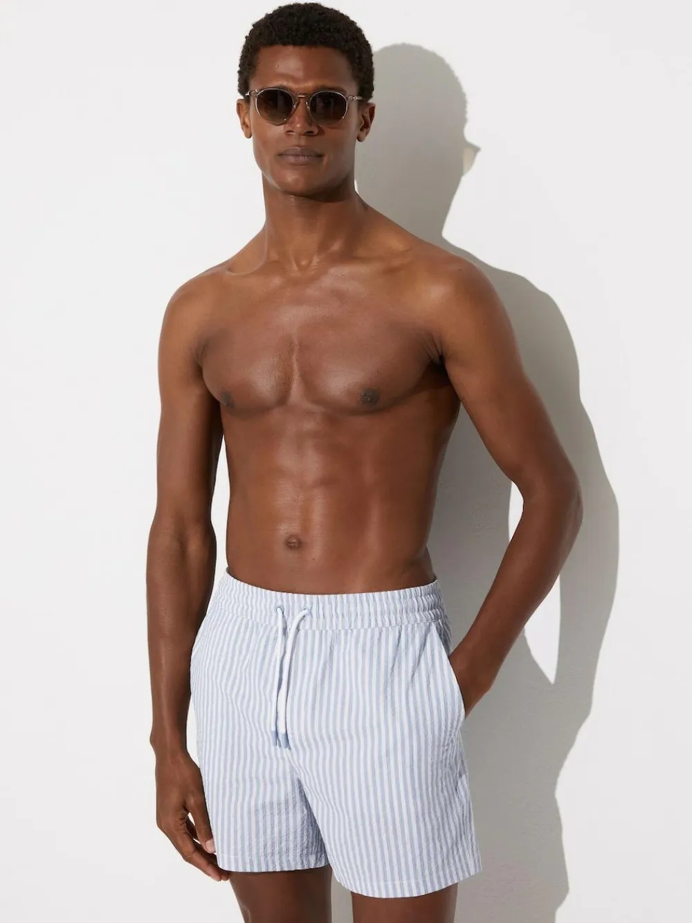 Clearance Reiss Soft Blue/White Bay Swim Shorts