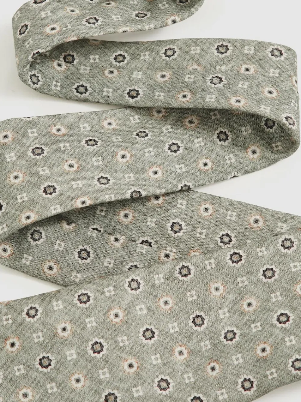 Sale Reiss Cosimo Silk Floral-Medallion Tie Soft Sage
