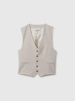 Online Reiss Stone Belmont W Tailored-Fit Single-Breasted Waistcoat