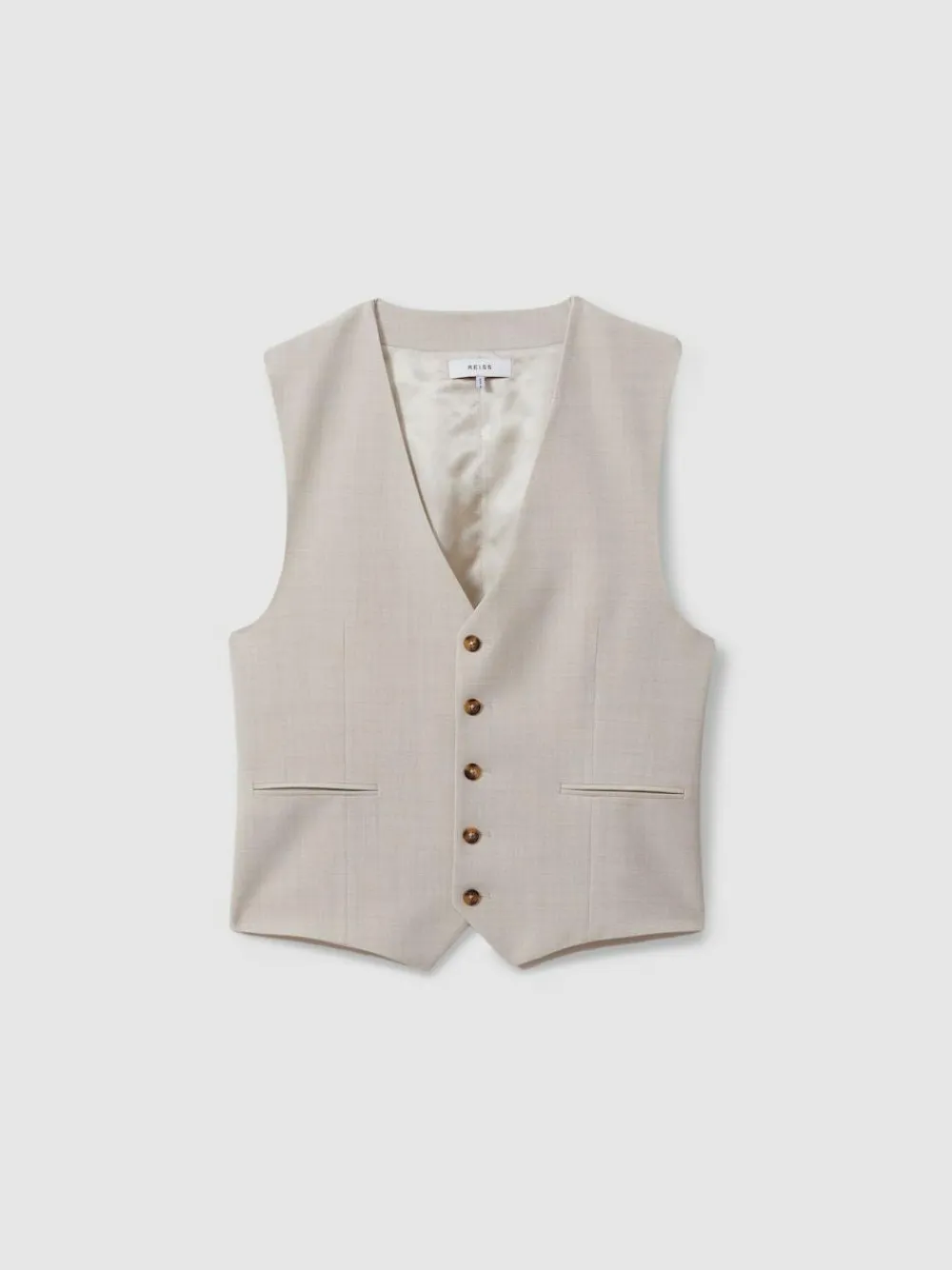 Online Reiss Stone Belmont W Tailored-Fit Single-Breasted Waistcoat