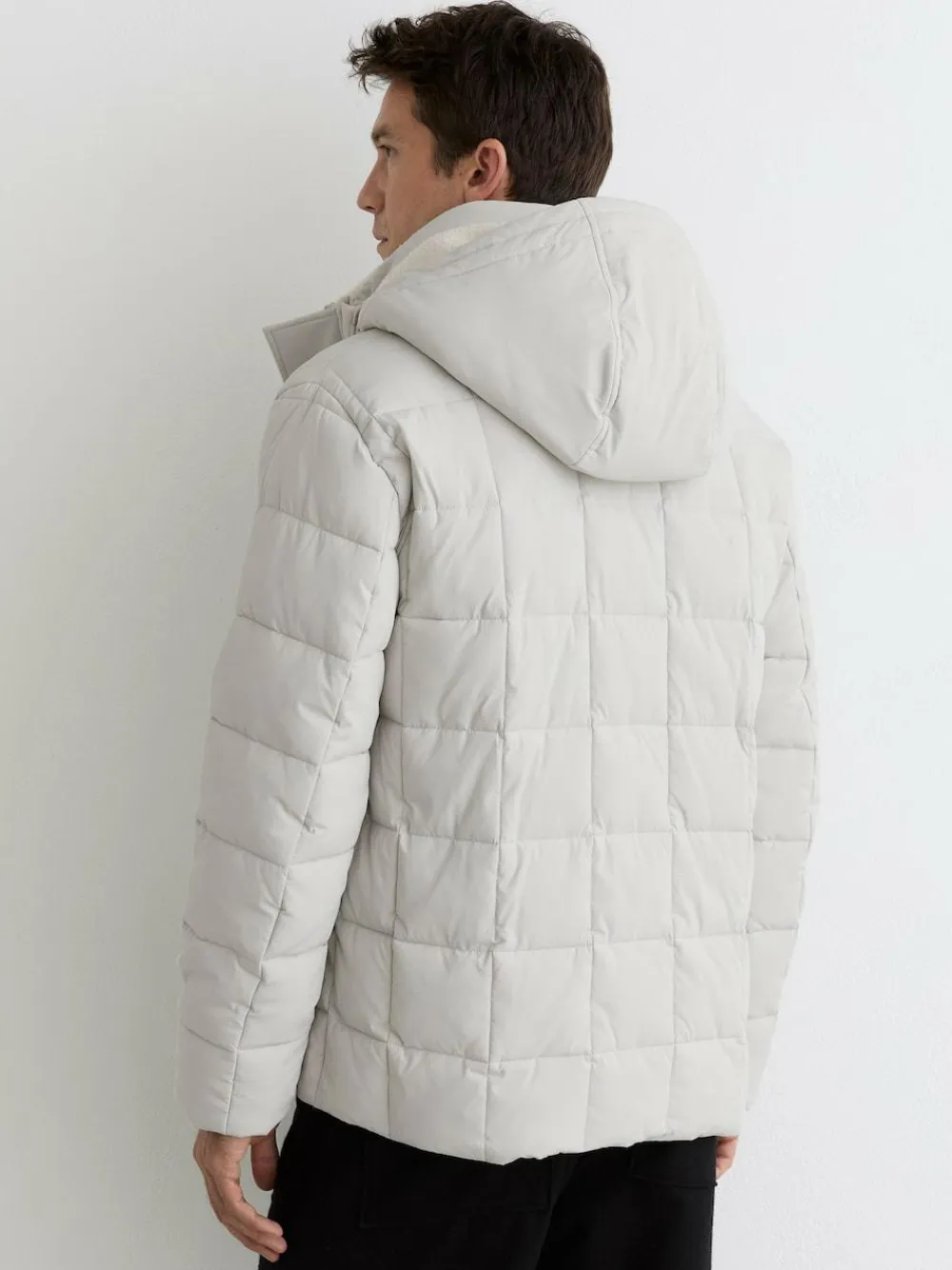 Discount Reiss Klause Fleece-Lined Hooded Puffer Jacket Stone