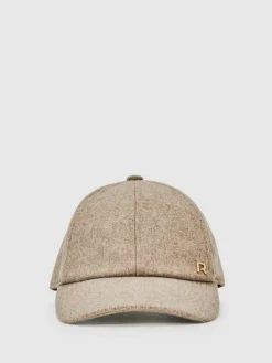 Hot Reiss Fiona Wool-Blend Flannel Baseball Cap Taupe