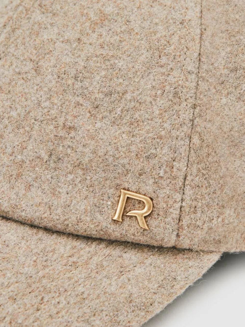 Hot Reiss Fiona Wool-Blend Flannel Baseball Cap Taupe