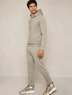 Discount Reiss Premier Stretch-Jersey Tailored Joggers Taupe