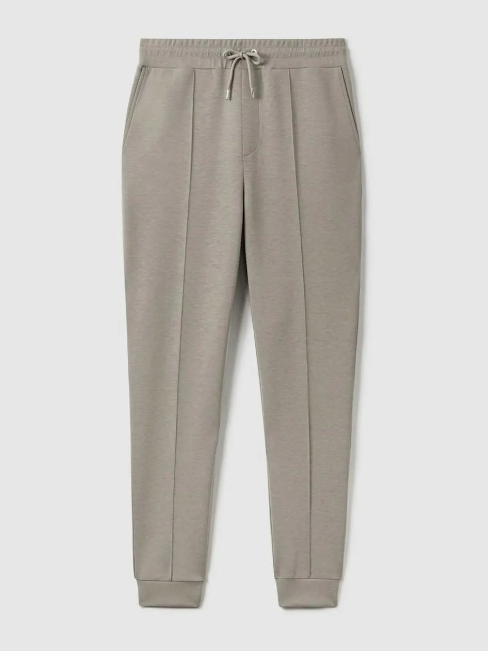 Discount Reiss Premier Stretch-Jersey Tailored Joggers Taupe
