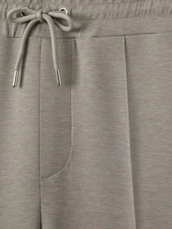 Discount Reiss Premier Stretch-Jersey Tailored Joggers Taupe