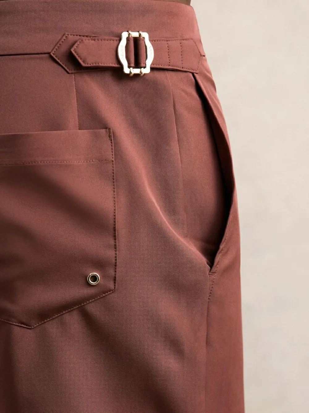 Reiss Terracotta Brown Sun Side-Adjuster Swim Shorts^ Swimwear