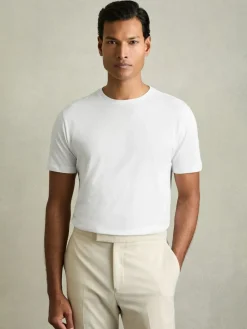 Reiss White Bless Cotton Crew Neck T-Shirt^ Tops & T-Shirts