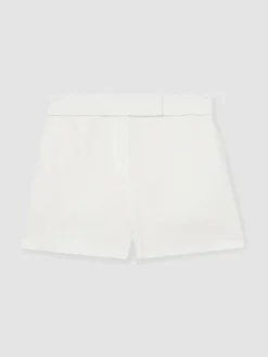 Reiss Fawn Linen Whipstitch Shorts^Women Shorts