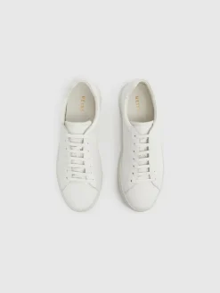 Best Reiss Finley Leather Low-Top Trainers White