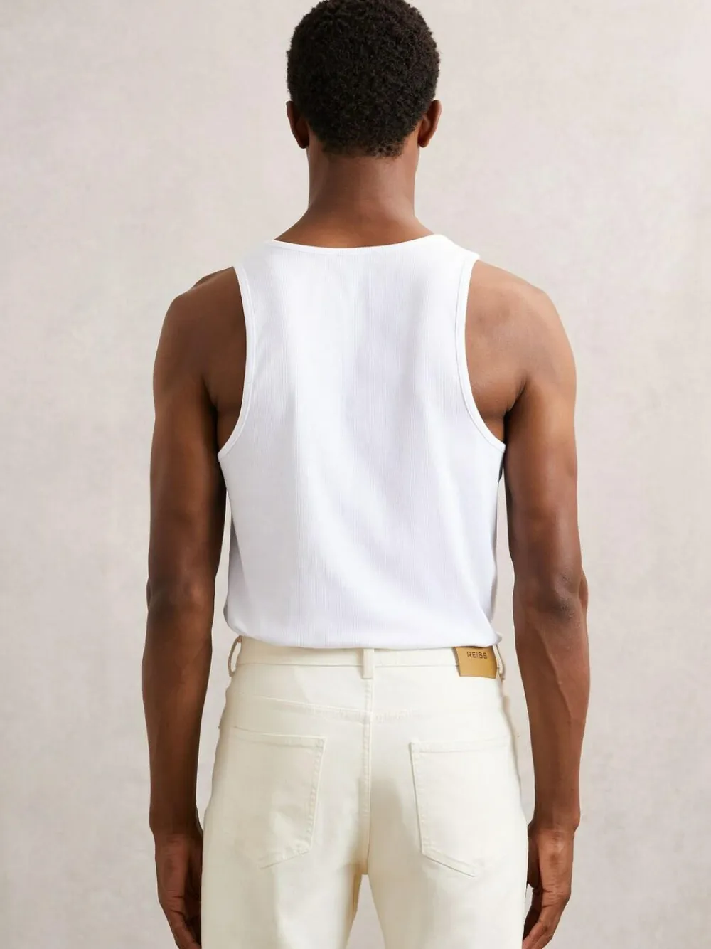 Reiss Jaden Stretch-Cotton Ribbed Vest^ Loungewear
