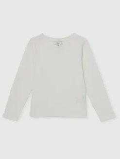 Reiss White Poppy 3-9 yrs Cotton Pointelle Long-Sleeve Top^ T-Shirts