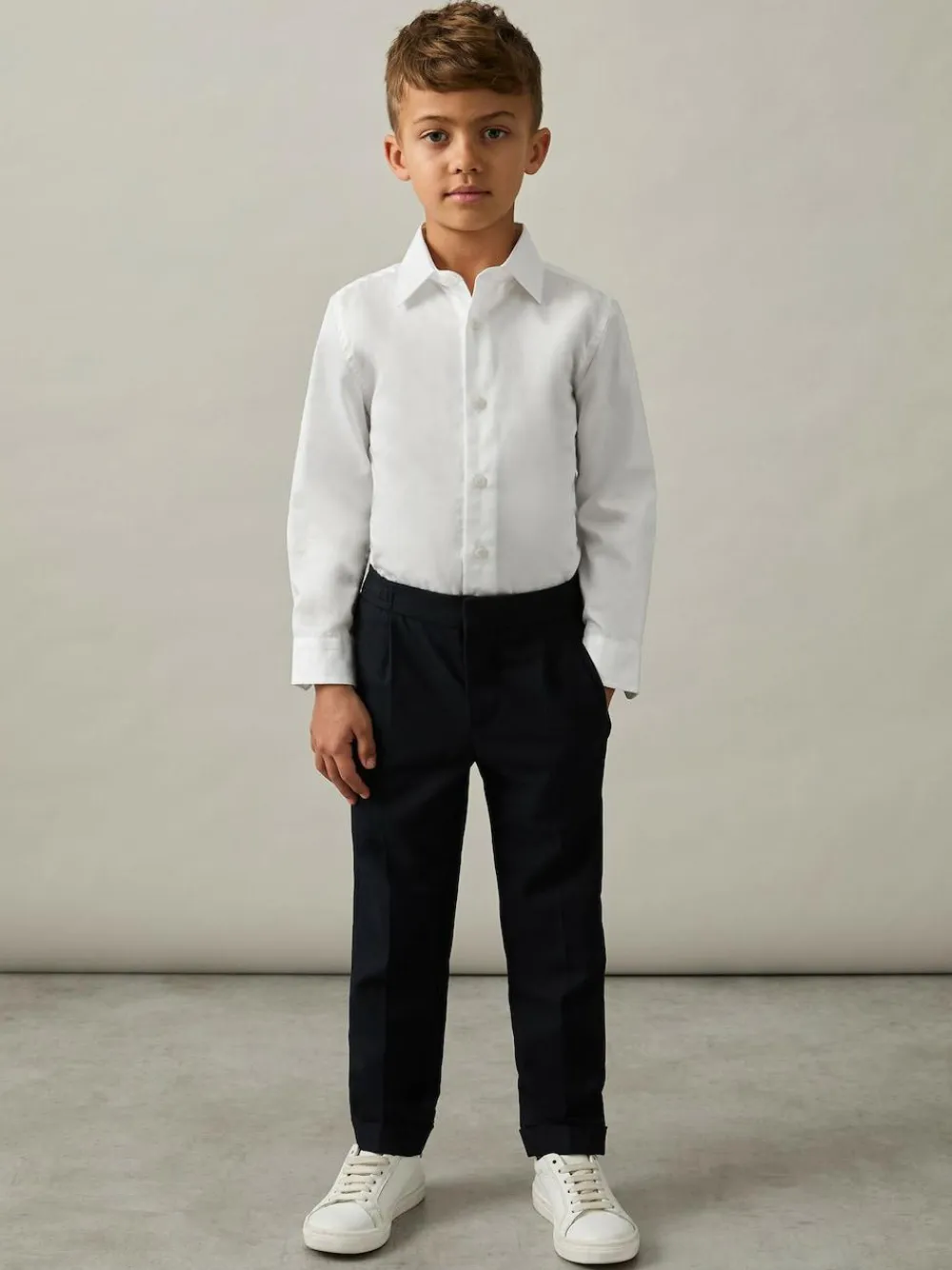 Reiss White Remote 4-9 yrs Slim-Fit Cotton Shirt^BOY Shirts