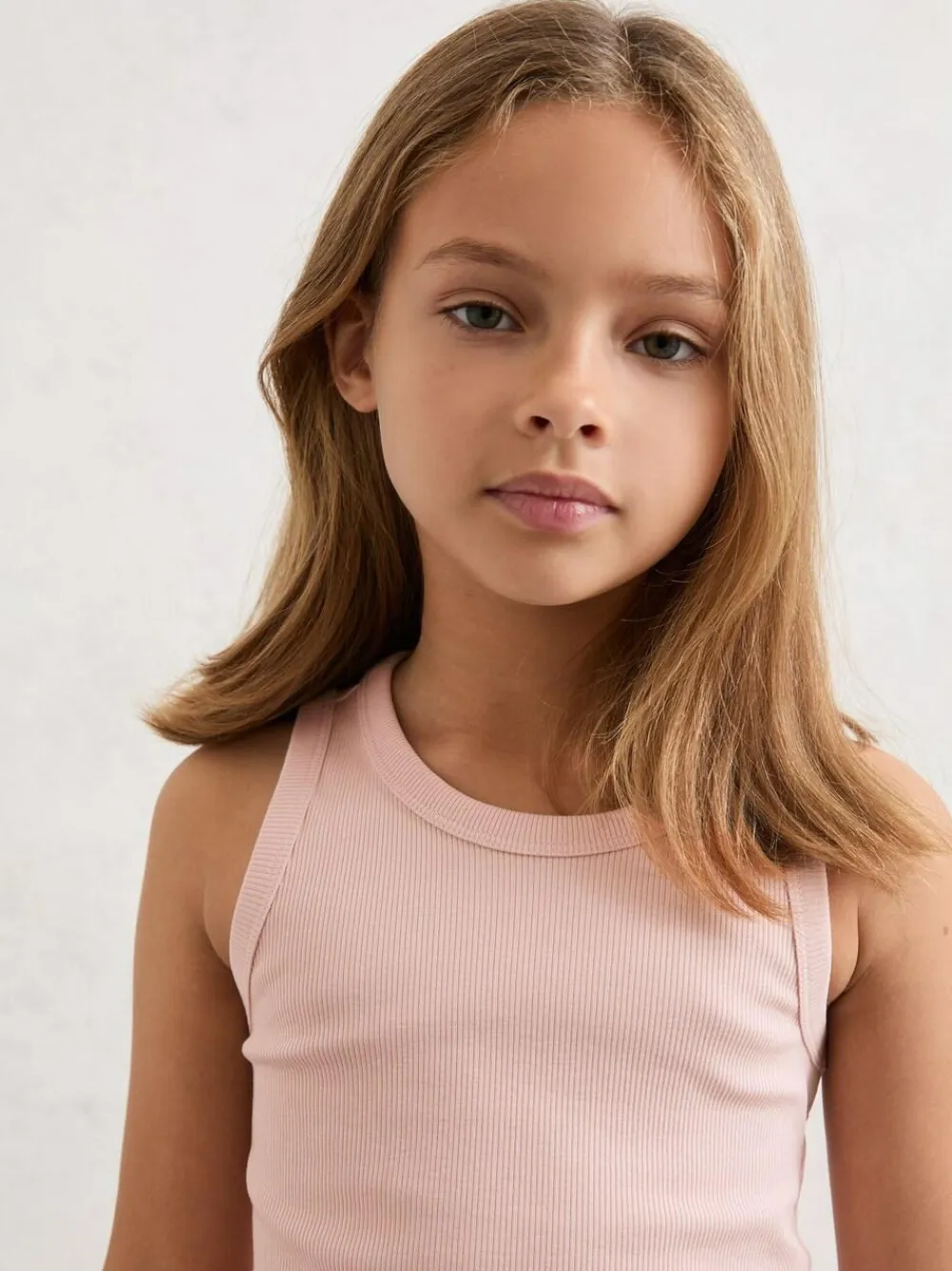 Reiss White/Pink/Navy Violet 3 Pack 3-9 yrs Stretch-Cotton Ribbed Vests^ Vests