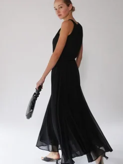 Religion Black Eligion Floaty Sheer Multi Layered Olsen Maxi Skirt^Women Skirts