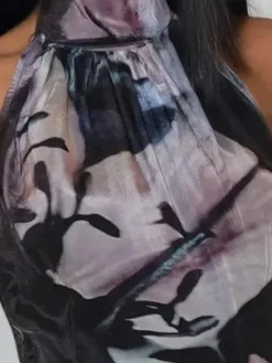 Discount Religion Black Florence Halterneck Maxi Dress With Sash Detail In Dark Floral