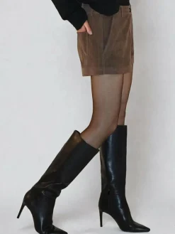 Religion Brown Galaxy Suede Shorts^Women Shorts