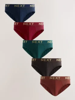 Next 5 Pack Cotton Rich Briefs Rich colour Red/Green/Blue