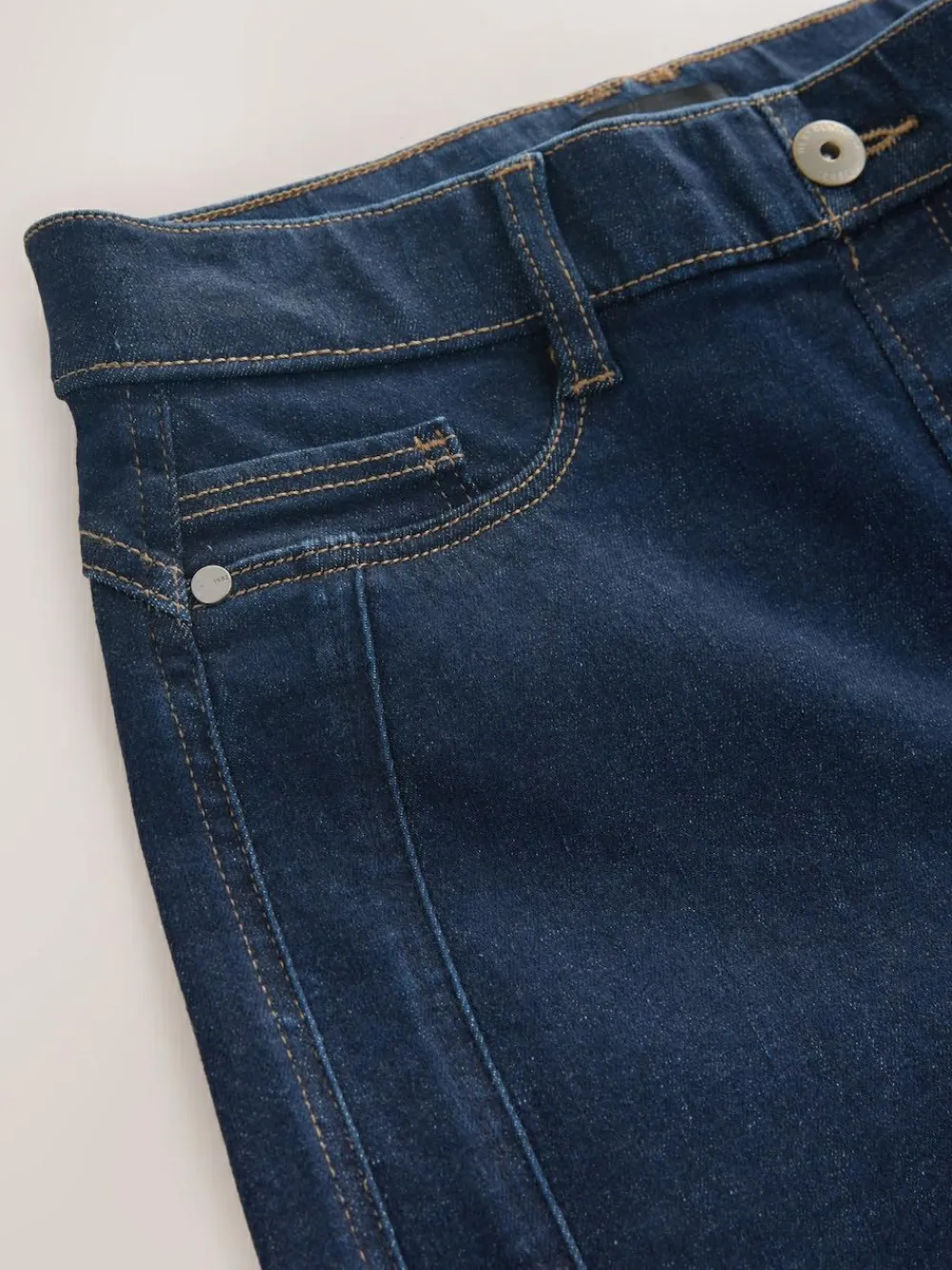 Next High Rise FlexiFit Stretch Pull On Wide Leg Jeans^Women Jeans|Jeans