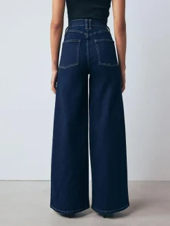 Next High Rise FlexiFit Stretch Pull On Wide Leg Jeans^Women Jeans|Jeans