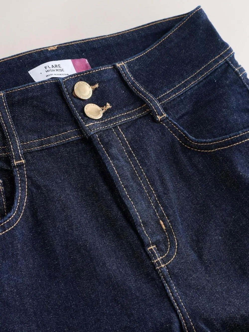 Best Next High Rise Stretch Flare Jeans Rinse Blue