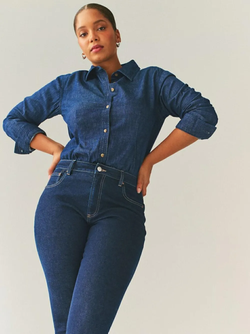 Hot Next Hourglass Mid Rise Skinny Jeans Rinse Blue