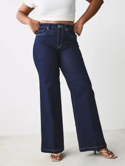 Best Next Hourglass Wide Leg Jeans Rinse Blue