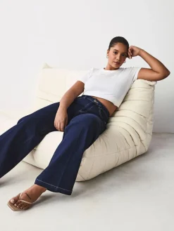 Best Next Hourglass Wide Leg Jeans Rinse Blue