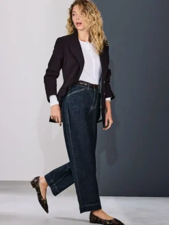 Clearance Next Wide Leg Barrel Denim Jeans Rinse Blue