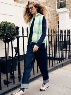 Next Boyfriend Wide Leg Mid Rise Turn Up Jeans^Women Jeans|Jeans