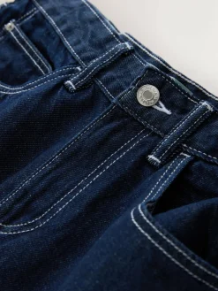 Next Boyfriend Wide Leg Mid Rise Turn Up Jeans^Women Jeans|Jeans