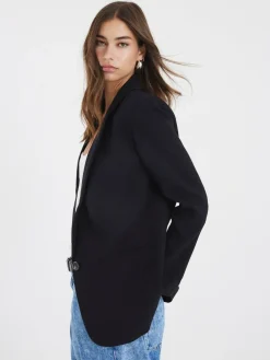 Discount River Island Black Edge to Edge Blazer