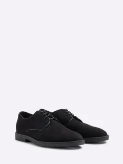 Online River Island Faux Suede Derby Shoes Black