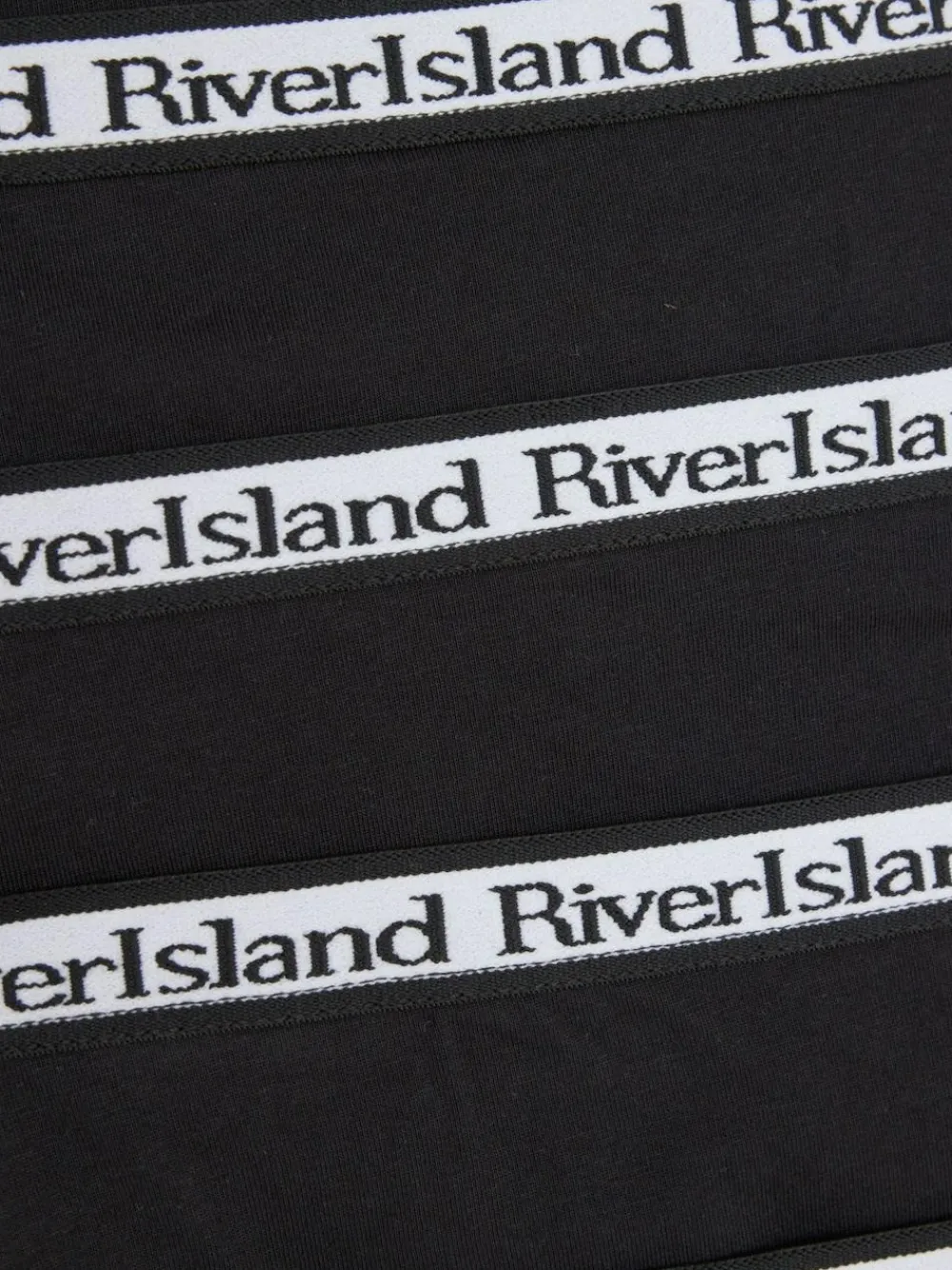 New River Island Black Girls Hipster Briefs 5 Pack