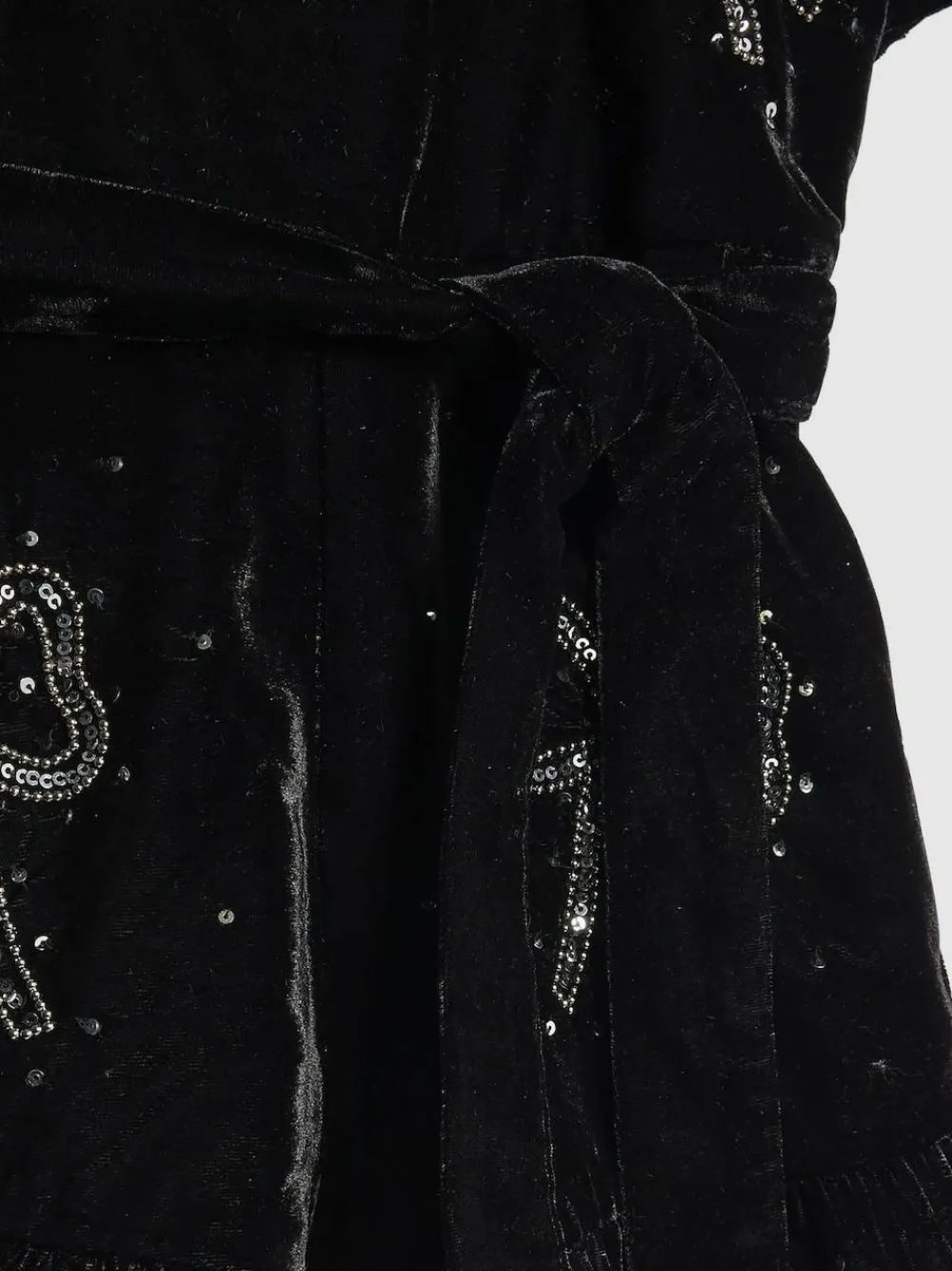 Discount River Island Black Girls Velvet Bow Playsuit