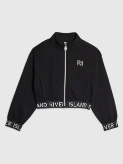 River Island Black Girls Waistband Bomber Jacket^ Jackets & Coats|Snowsuits & Coats