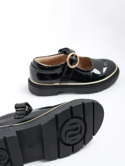 River Island Black Oval Buckle Mary Jane Shoes^ Shoes