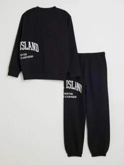 River Island River Varsity Sweatshirt & Jogger Set^BOY Sweat Pants|Sweatshirts & Hoodies