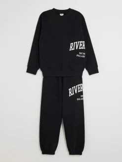 River Island River Varsity Sweatshirt & Jogger Set^BOY Sweat Pants|Sweatshirts & Hoodies