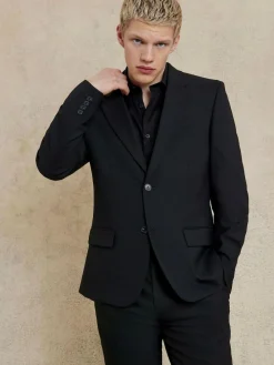 Best River Island Black Slim Fit Plain Slim Suit Jacket