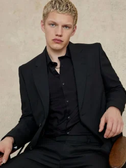 Best River Island Black Slim Fit Plain Slim Suit Jacket