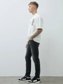 Sale River Island Black Slim Fit Washed Stretch Jeans