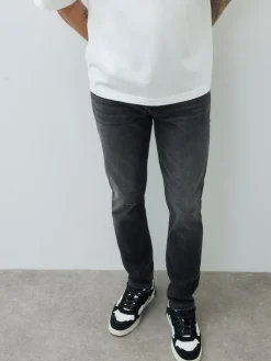 Sale River Island Black Slim Fit Washed Stretch Jeans