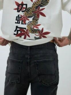 Sale River Island Black Slim Fit Washed Stretch Jeans