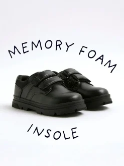 Discount River Island Black Touch and Close Fastening Shoes