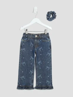 Discount River Island Blue Denim Bow Jeans