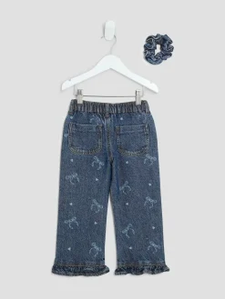 Discount River Island Blue Denim Bow Jeans