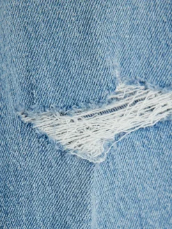 River Island Blue Ripped Straight Jeans^ Jeans